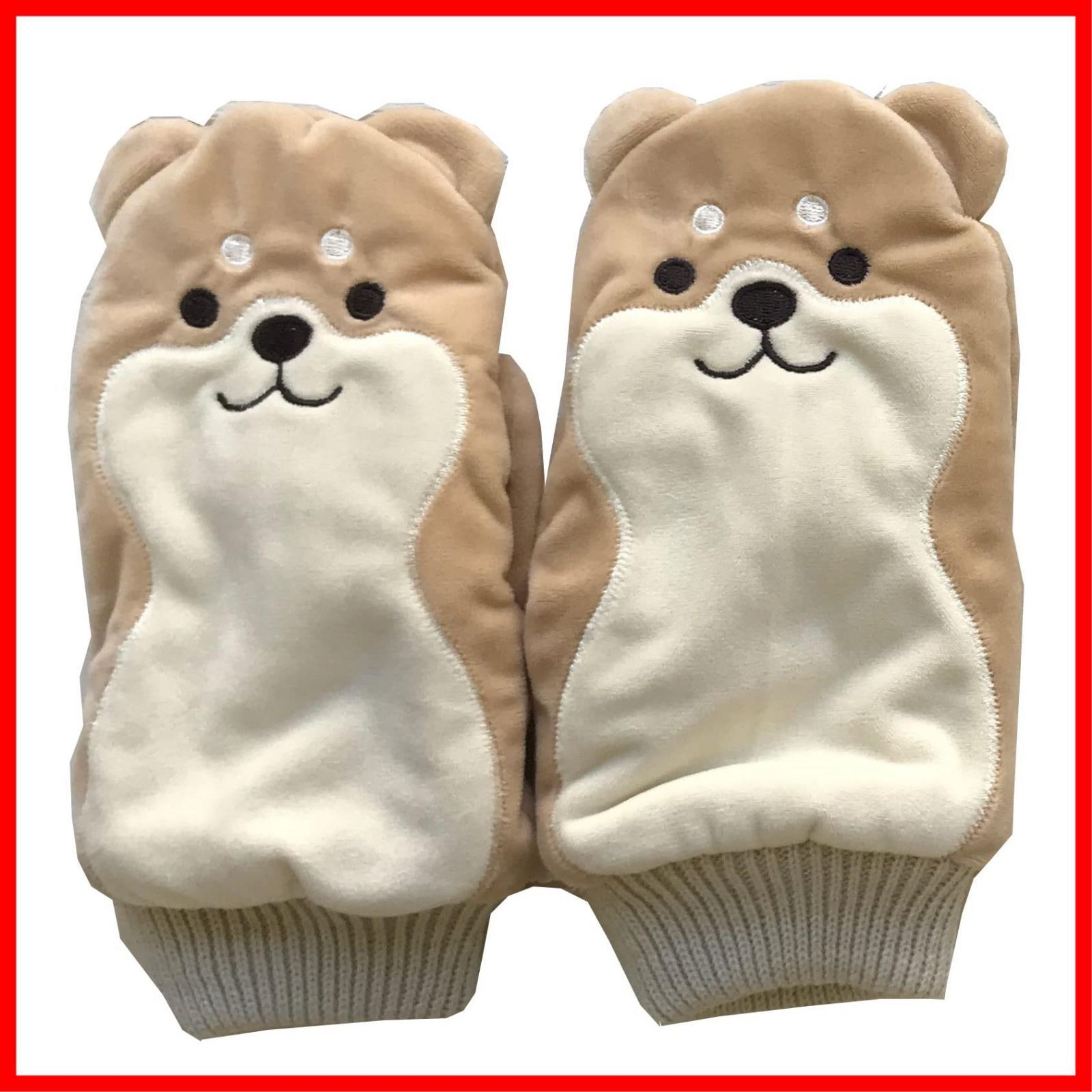 【在庫処分】レディース かわいい 柴犬 手袋 猫 犬 ゴリラ ミニチュアシュナウザー ミトン パンダ アニマル 動物 ストリームマーケット あたたかい スマホ対応 WG194