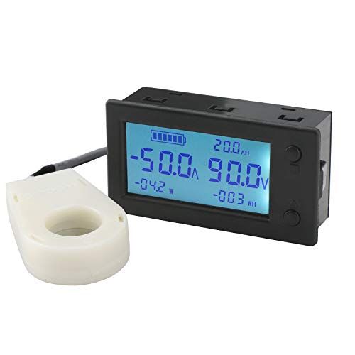 DROK DC 0-300V 200A STN LCDディスプレイ デジタルマルチメータ 電圧 アンペア 電力エネルギー 電流計電圧計 AHモニターパネル ホールセンサー付き（日本語の取扱説明書が必要なら、出品者へ連絡ください）(沖縄・離島の 2210224d