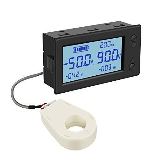 DROK DC 0-300V 200A STN LCDディスプレイ デジタルマルチメータ 電圧 アンペア 電力エネルギー 電流計電圧計 AHモニターパネル ホールセンサー付き（日本語の取扱説明書が必要なら、出品者へ連絡ください）(沖縄・離島の 2210224d