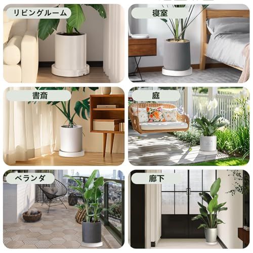 IPOW 植木鉢台 キャスター付き 2個セット プランタースタンド 貯水トレー付き フラワースタンド 室内室外兼用 鉢受台 鉢置台 観葉植物 移動便利 360度回転隠れるキャスター 鉢は含まれません(ホワイト,内径30CM )AR 7532e760 IPOW 植木鉢台 キャスター付き 2個セット プランタースタンド 貯水トレー付き フラワースタンド 室内室外兼用 鉢受台 鉢置台 観葉植物 移動便利 360度回転隠れるキャスター 鉢は含まれません(ホワイト,内径30CM )AR 7532e760