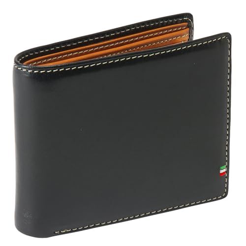 [ゴルベ] 財布 メンズ イタリアンレザー スマート 二つ折り (ブラック)pms 7e23a891