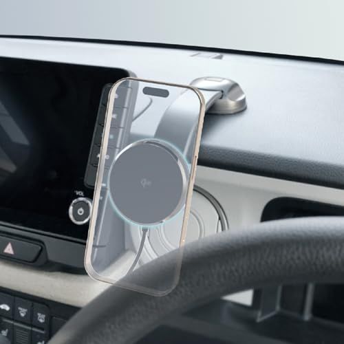 ペルシード(Pellucid) 車内用品 Magsafe対応 車載マグネットスマホホルダー 高速ワイヤレス充電 Qi2正規認証品 ダッシュボード強力吸盤取付 フレキシブルロングアーム PPH2542ts d034160f