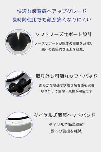 VRゴーグル DMM 3D動画 スマホ用 【跳ね上げ式で操作楽々】 VRヘッドセット 120°広角 没入感 ハードバンド 安定装着 眼鏡対応 4.7-7.0インチ iPhone16/15 Pro Maxma a14abbb6