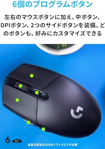 Logicool G ゲーミングマウス G304 LIGHTSPEED ワイヤレス ゲーミング マウス 軽量 99g HERO 12Kセンサー 6個プログラムボタン 250時間連続使用可能 ブラック PC windows mac 国内正規品 1df4a270 Logicool G ゲーミングマウス G304 LIGHTSPEED ワイヤレス ゲーミング マウス 軽量 99g HERO 12Kセンサー 6個プログラムボタン 250時間連続使用可能 ブラック PC windows mac 国内正規品 1df4a270