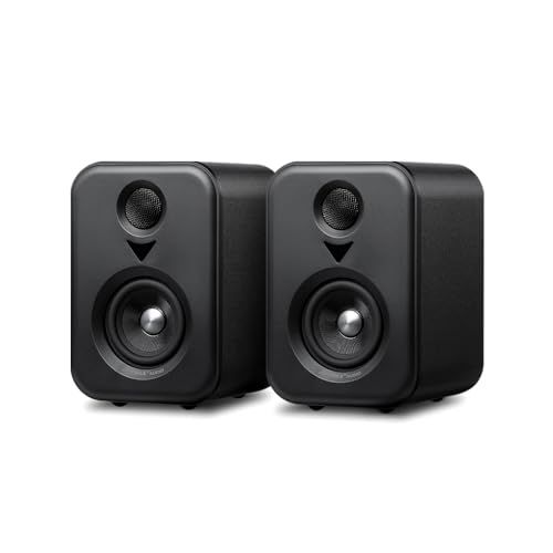 AIYIMA S400 【更新モデル 】100Wブックシェルフアクティブスピーカー デュアルモード3インチBluetooth HiFiホームサブウーファー音楽システムTVコンピュータ用/ 263099e7