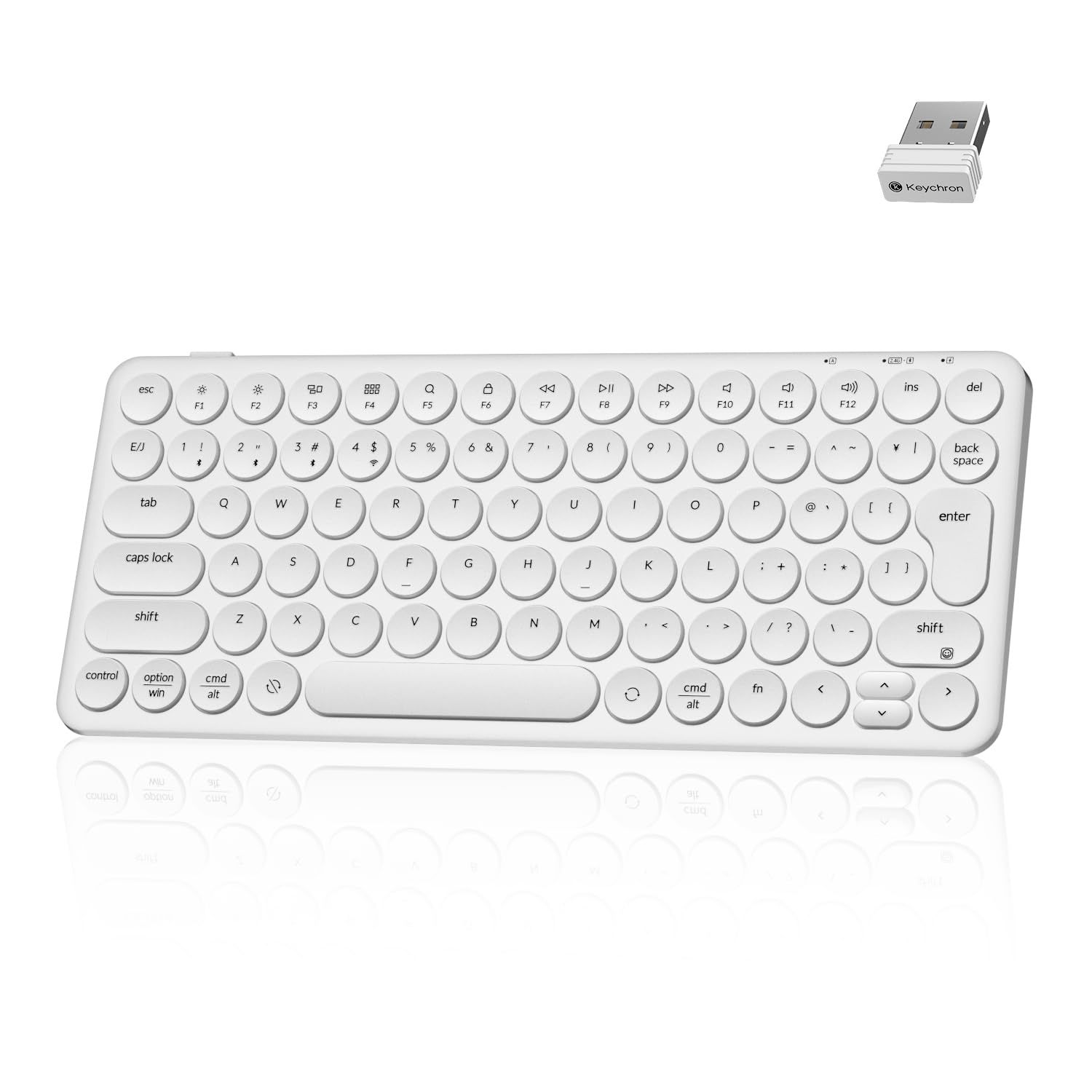 【国内正規品】Keychron B3 Pro 超薄型75% JISレイアウト かな印字なし Bluetooth/2.4GHzワイヤレスキーボード ZMK Launcher対応 Mac/Windows/Linux兼用 アイボリーホワイト/ e4d5181e