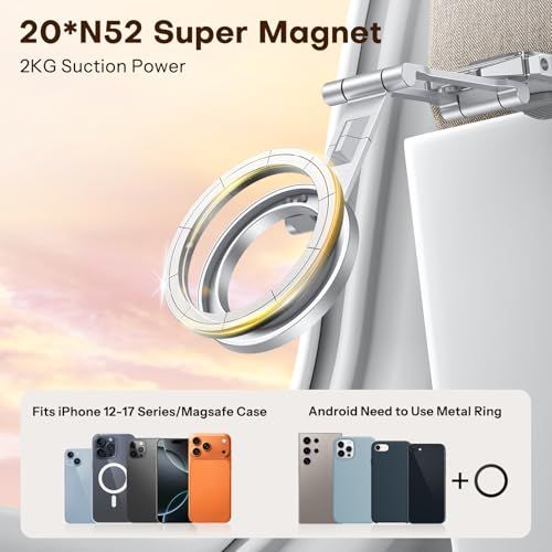 OMOTON TP02 Magsafe スタンド スマホスタンド 三脚 マグネット 薄型 折りたたみ式 両面マグネットマグセーフ ス自撮り棒 アルミ製 卓上スタンド タンド Stand スマホさんきゃく360°回転対応 飛行機/旅行/Vlog a3ff7c2b