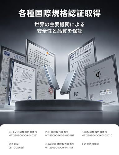 LISEN 10000mAh QI2.0 対応 MagSafe 【2026 新設計・超薄薄型モデル】軽量小型 22.5W 有線 / 15W ワイヤレス急速充電 マグネット吸着 iPhone17/16 対応 コンパクト 機内持込可 PSE 認証 89cc30c4 LISEN 10000mAh QI2.0 対応 MagSafe 【2026 新設計・超薄薄型モデル】軽量小型 22.5W 有線 / 15W ワイヤレス急速充電 マグネット吸着 iPhone17/16 対応 コンパクト 機内持込可 PSE 認証 89cc30c4