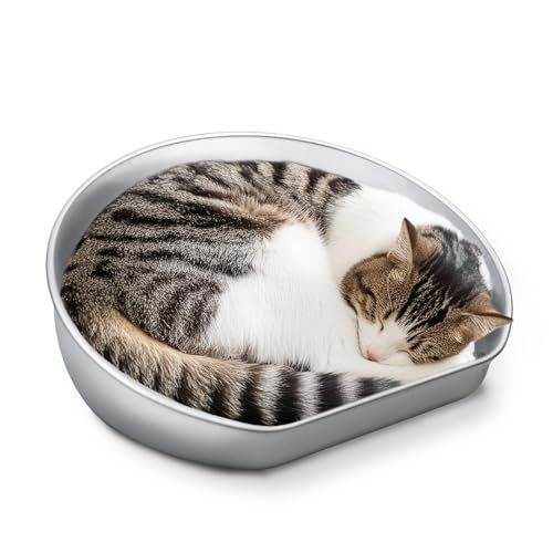 Pets Family(ペッツファミリー) 猫鍋 ねこ鍋 猫が好む深型 アルミ ひんやり 冷感 夏用 暑さ対策 猫ベッド クール ベッド たらい 小型犬 (M)as 5e2cc72a