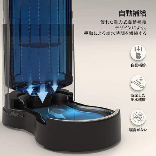 JUNSPOW 7L 大容量ペット給水器 ステンレスボール付き 自動給水器 水飲み器 留守対応 ブラック 多頭飼い 中型小型犬猫用 ペットボトルas e4aade0a JUNSPOW 7L 大容量ペット給水器 ステンレスボール付き 自動給水器 水飲み器 留守対応 ブラック 多頭飼い 中型小型犬猫用 ペットボトルas e4aade0a