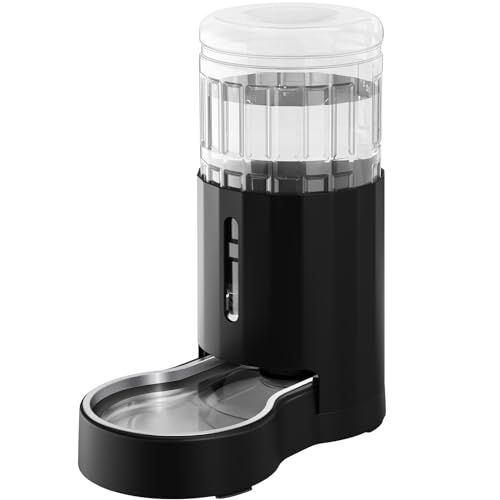 JUNSPOW 7L 大容量ペット給水器 ステンレスボール付き 自動給水器 水飲み器 留守対応 ブラック 多頭飼い 中型小型犬猫用 ペットボトルas e4aade0a JUNSPOW 7L 大容量ペット給水器 ステンレスボール付き 自動給水器 水飲み器 留守対応 ブラック 多頭飼い 中型小型犬猫用 ペットボトルas e4aade0a