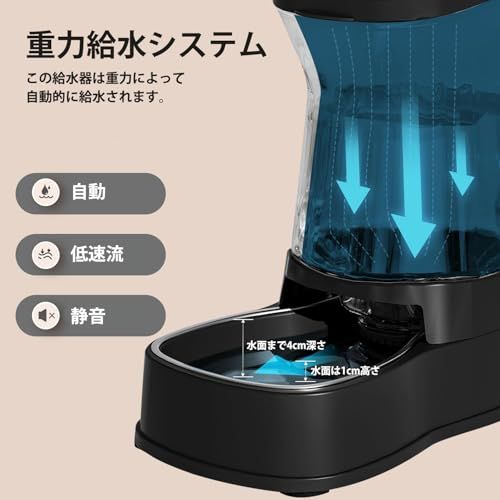 Gardner Pet 犬猫用 自動給水器 3.85L 大容量【ステンレス製ボウル + 交換不要フィルター】 ペットウォーターディスペンサー 小型犬 大型犬 子犬 猫用 宝石カットのクリアデザインで上品 水飲みボウル 給水器 BPAフリー お 7f464004