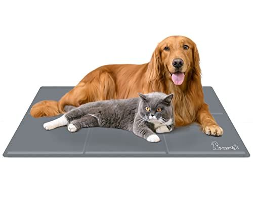 Pecute ペットひんやりマット 犬 猫 うさぎ ペット用 クールマット ひえひえ 涼感 冷感マット 冷却マット 夏用 暑さ対策 (XL 120*75cm, グレー)as 30dfc935