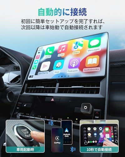 【公式】オットキャスト mini slim Ottocast ミニスリム CarPlay & Android Auto ワイヤレスアダプター USB-A対応 アンドロイドオート カープレイ自動接続 ハンズフリー通話 音楽再生 5GHz Wi- 97071e09