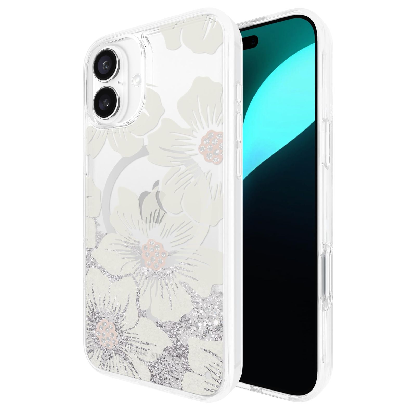 新品 iPhone 16 Pro ケース 背面型 Liquid Glitter マグセーフ Case 正規品 ケイトスペード ニューヨーク (Hollyhock)