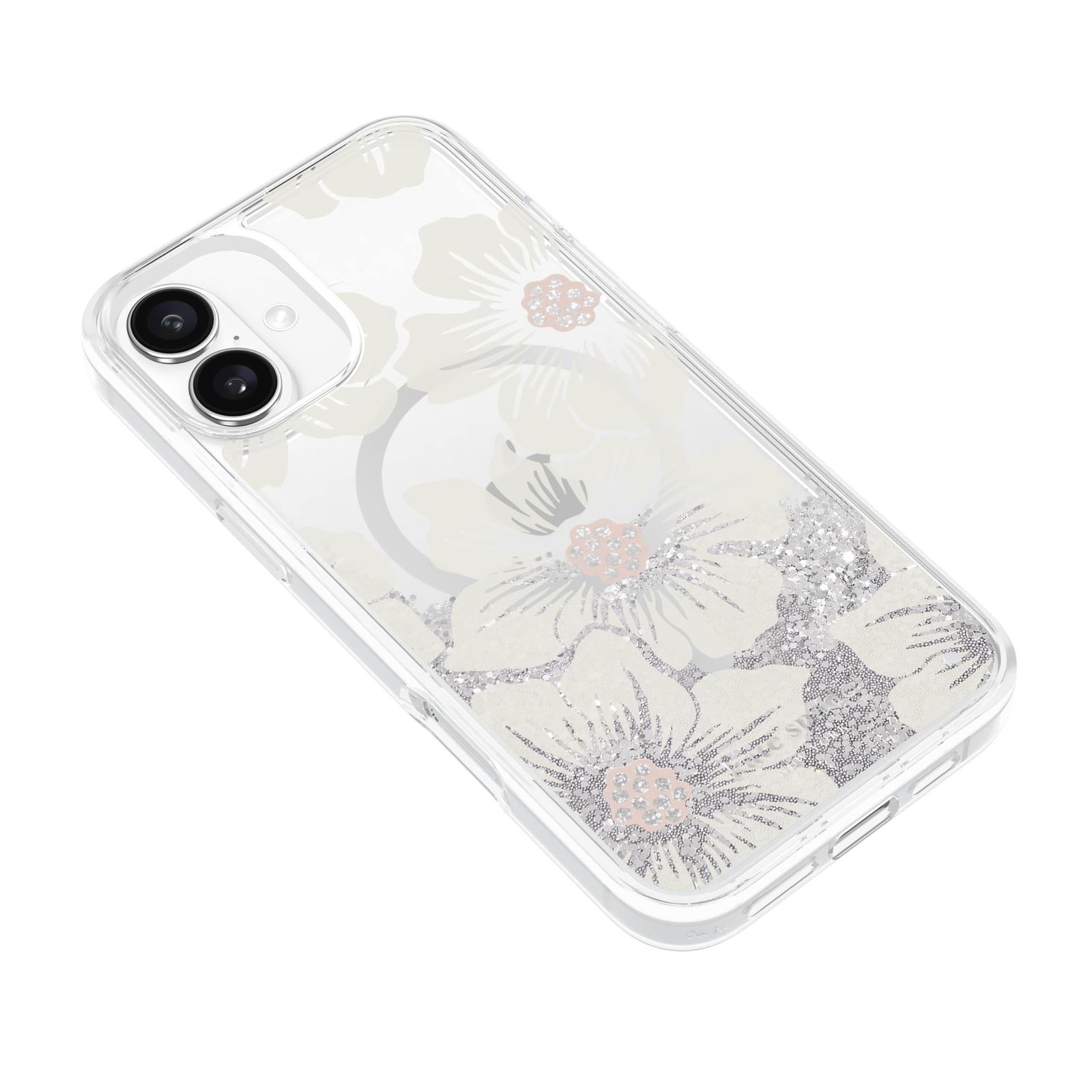 新品 iPhone 16 Pro ケース 背面型 Liquid Glitter マグセーフ Case 正規品 ケイトスペード ニューヨーク (Hollyhock)
