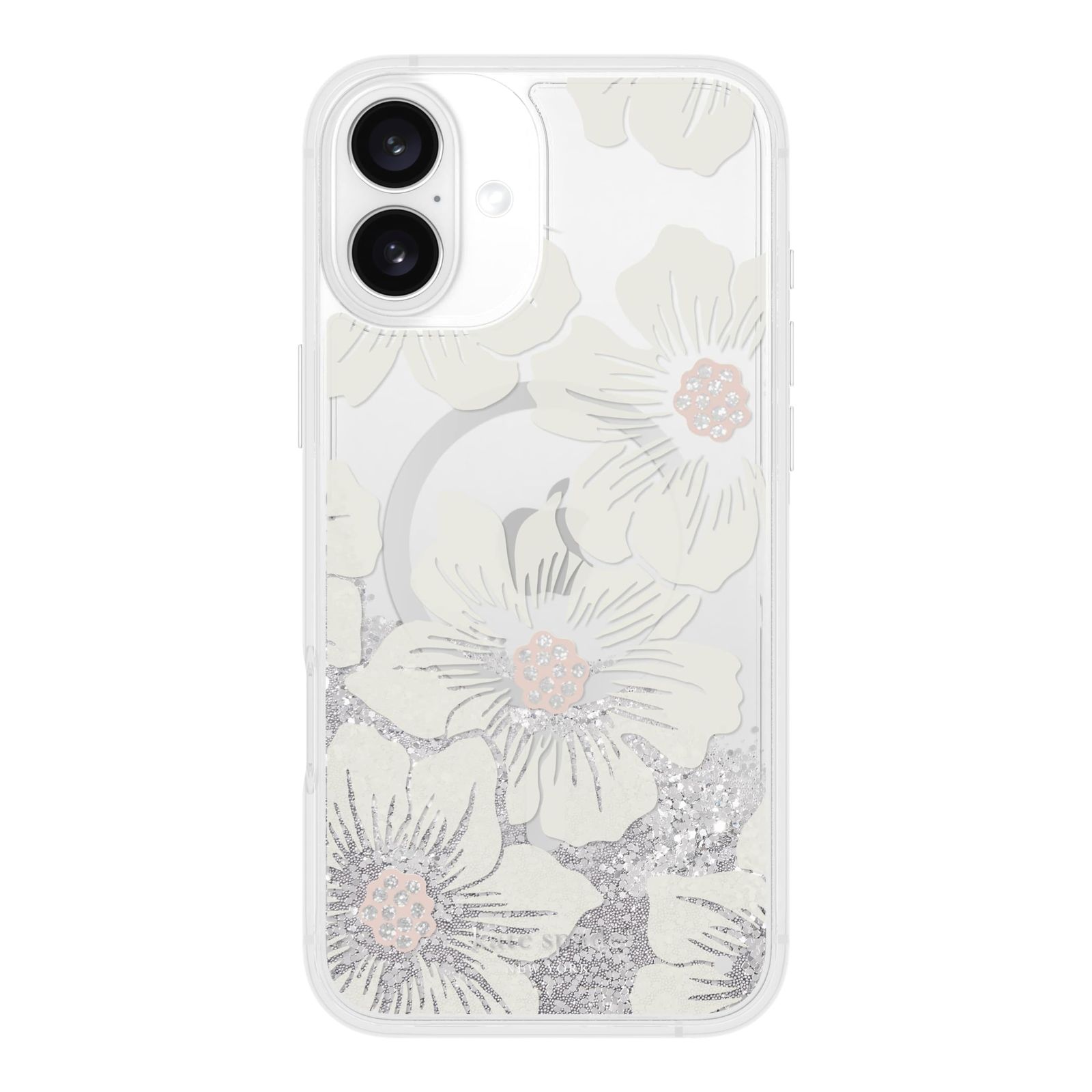 新品 iPhone 16 Pro ケース 背面型 Liquid Glitter マグセーフ Case 正規品 ケイトスペード ニューヨーク (Hollyhock)