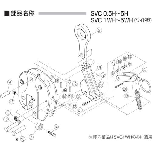 新品 スーパー 立吊クランプ（ＳＶＣ－Ｈ）用カム支持ピンセット SVK2H
