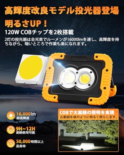 ☆新品☆『超爆光改良モデル』BORDAN LED投光器 屋外用 充電式 防水 作業灯 投光器 ランタン 投光器 充電式 マグネット 240W相当 16000lm高輝度 5000mAh 大容量 3つの点灯モード IP44 防水 折り畳み式 コン 9ab33656 ☆新品☆『超爆光改良モデル』BORDAN LED投光器 屋外用 充電式 防水 作業灯 投光器 ランタン 投光器 充電式 マグネット 240W相当 16000lm高輝度 5000mAh 大容量 3つの点灯モード IP44 防水 折り畳み式 コン 9ab33656