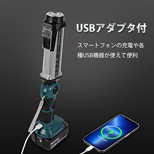 ☆新品☆充電式LEDワークライト 18v ライト 照明 投光器 作業灯 35W 2000lm 高輝度 マキタ14.4/18Vバッテリ対応緊急用照明 停電用 自動車整備 釣り 夜間作業 夜釣り アウトドア キャンプ用 バッテリ別売(本体のみ) 9f6a97e7