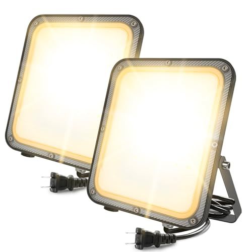 MAGOKORO 投光器 LED 屋外 作業灯 30W 3900LM 電球色3000K ledライト 屋外 IP66 防水 豪雨対応 作業灯 100V対応 ワークライト PSE認証済 高輝度 高放熱 120°広角 灯光器 夜間作業 工事現場 e7b2beeb