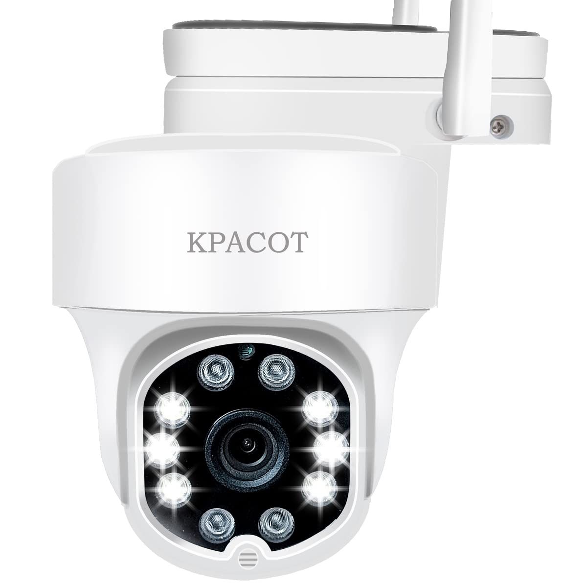【新品】【2K 自動追跡・夜間カラー撮影】 KPACOT 防犯カメラ 屋外 ワイヤレス 監視カメラ 屋外 IPカメラ ヒューマン検知 有線/無線wifi対応 PTZカメラ 355°パン90°チルト 360°全方位カメラ 動体検知 音光威嚇 警 97ecc939