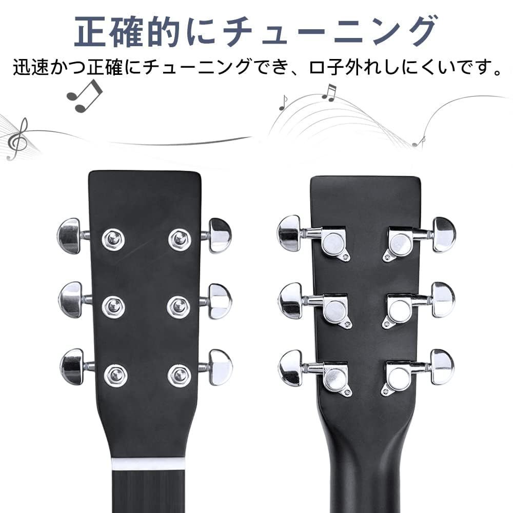 6個セット チューニングペグ 3L＆3Rギターペグ ネジ付き 防錆 メタル