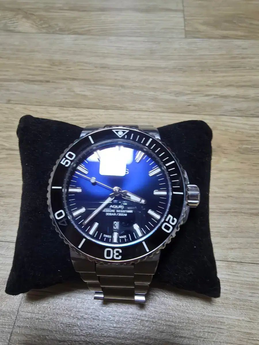 ORIS オリス アクイス ブルー デイト 時計 43.5
