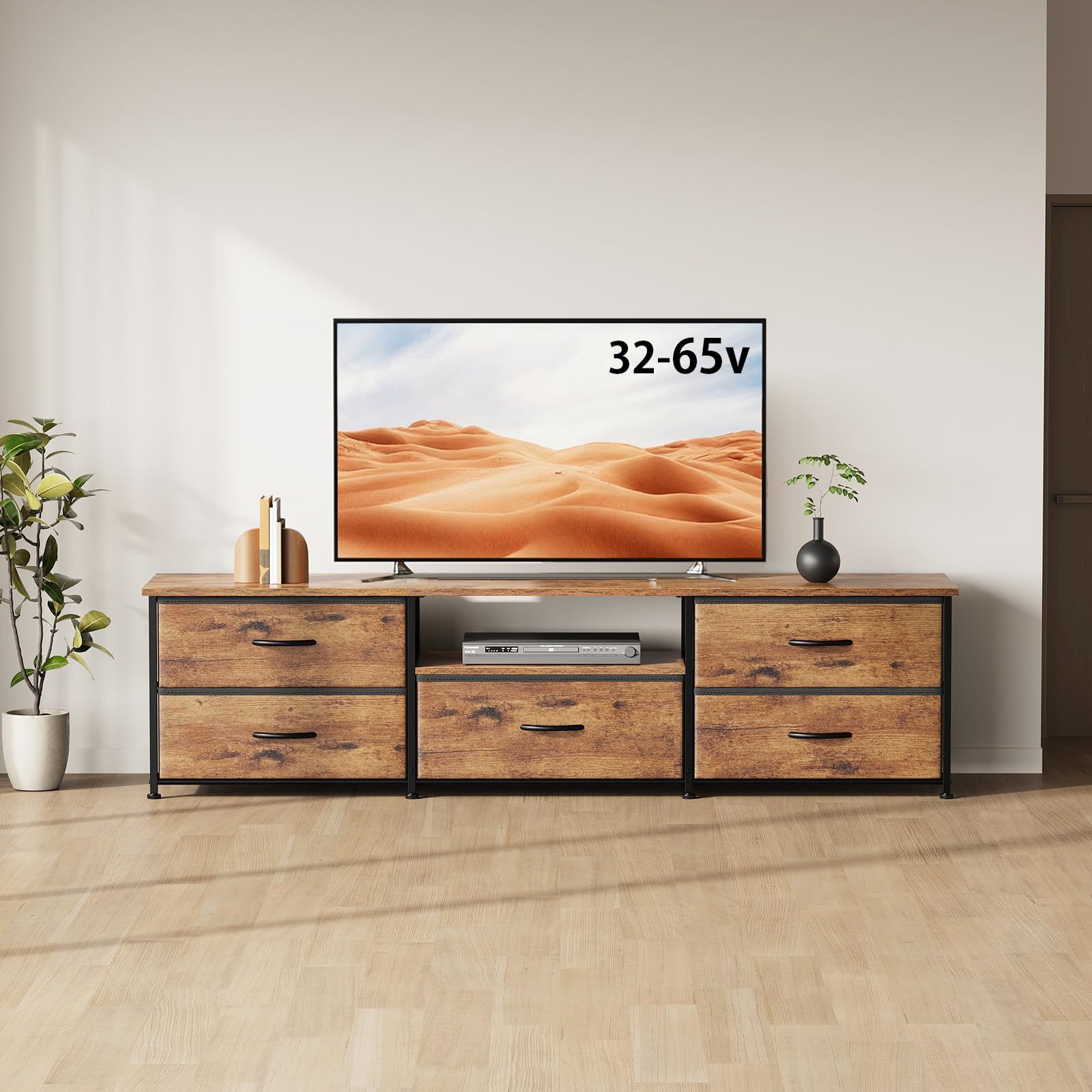 YeTom テレビ台 テレビボード 55型対応 収納付きテレビ台 おしゃれ ローボード 引き出し付き テレビラック オープンシェルフ 幅150×奥行35×高さ40cm ビンテージ(沖縄・離島の方発送不可)) 52f10812