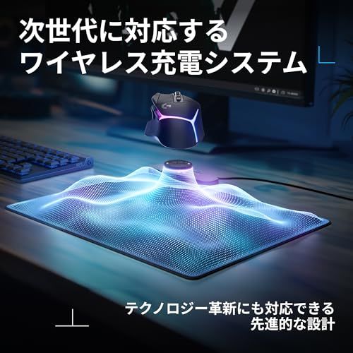 Logicool G ゲーミングマウスパッド POWERPLAY 2 ワイヤレス充電 システム G-PMP-SE-001 クロス 表面 ゲーミングマウス PRO X SUPERLIGHT 2 / G PRO SUPERLIGHT DEX / b1fff791
