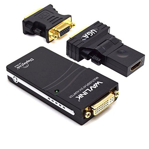 Wavlink USB2.0のVGA/ DVI/HDMIマルチディスプレイアダプタ グラフィックス・アダプタ、複数モニタを最高解像度 1920×1080まで接続（最高級のDisplayLink社DL-165チップセット採用、Windows11 957d8aa7