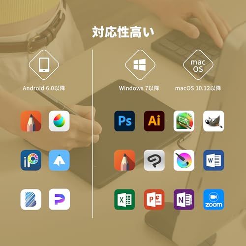 HUION Inspiroy Frego M 無線ペンタブ 板タブ ワイヤレス Bluetooth5.0ブルートゥースペンタブレット 充電不要ペン 8192レベル筆圧感度 傾き検知機能搭載 左利き お絵かきタブレット イラスト制作 漫画制作 06672e5d
