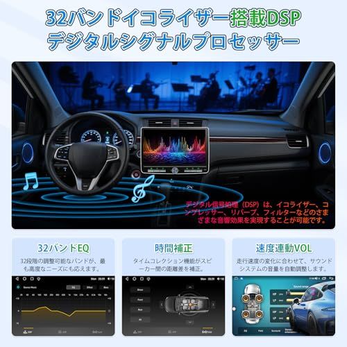 ディスプレイオーディオ 10インチ 1din Andriodカーナビ 8コア 4G+64G カーオーディオレシーバー ワイヤレスCarPlay＆Android Auto 無線アンドロイドオートナビ ミラーリング 車でYoutubeを見る 大画 5113348a