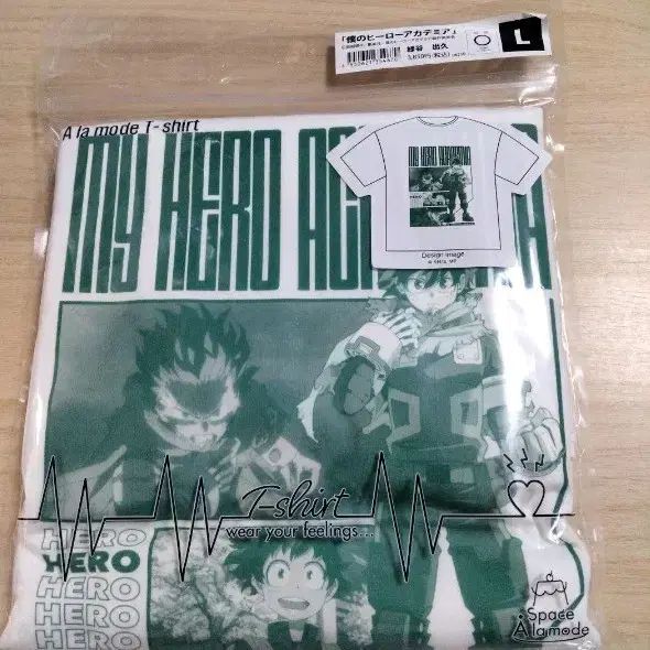 僕のヒーローアカデミア 緑谷出久 半袖 Tシャツ Lサイズ 未開封