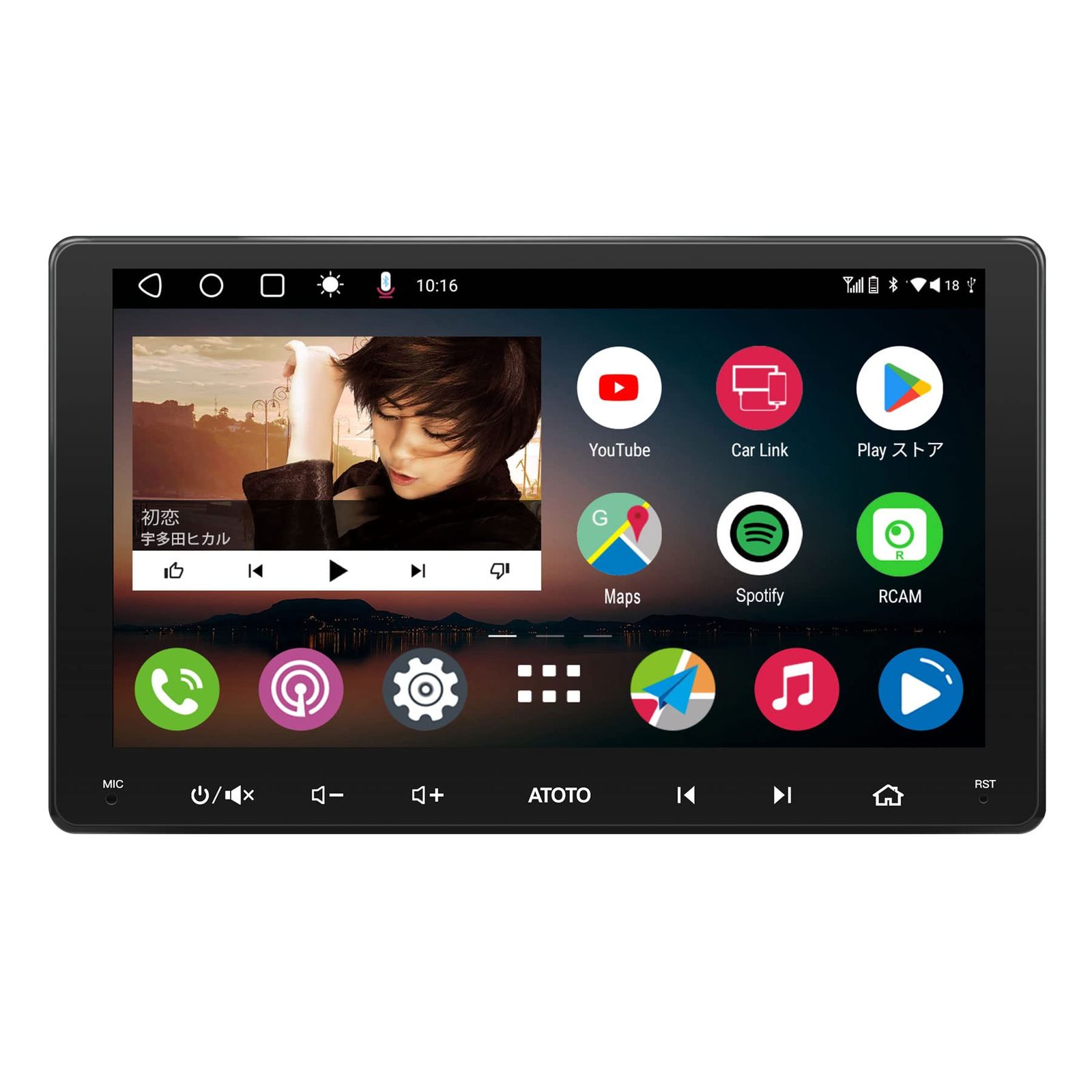 9インチ】ATOTO A6 PF ダブルDIN Androidカーステレオ、ワイヤレス