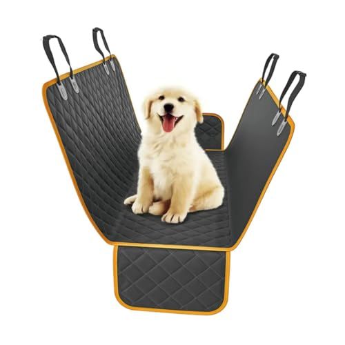 [maru5] ペット用 ドライブシート シートカバー 犬 汎用 車シート 保護マット 後部座席 防水 汚れ防止 耐摩耗性 滑り止め 簡単取り付け 折りたたみ 全車種対応 (オレンジ)(沖縄・離島の方不可) 6d6a2c37