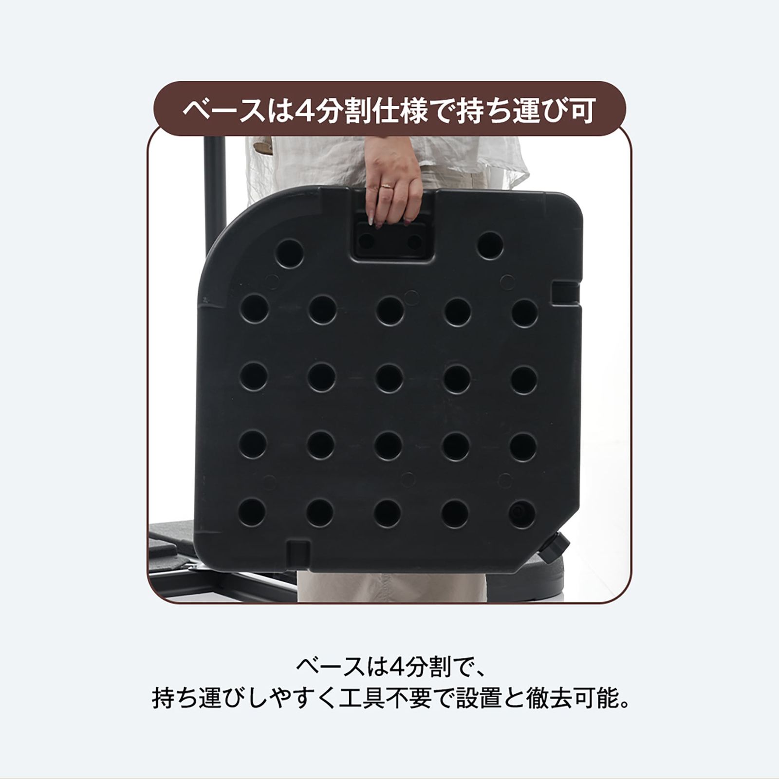 数量限定｜【ブラウン・360°回転】パラソル単体 直径300cm 30+UPF