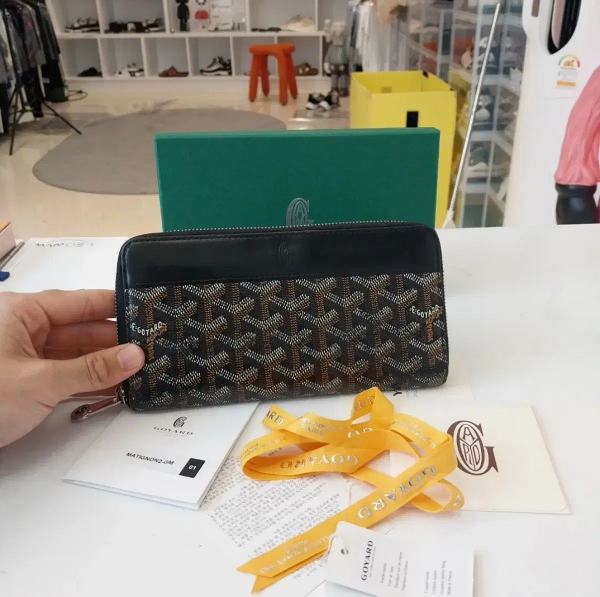 Masion Goyard ゴヤール マティニョン 財布 フルセット ブラック