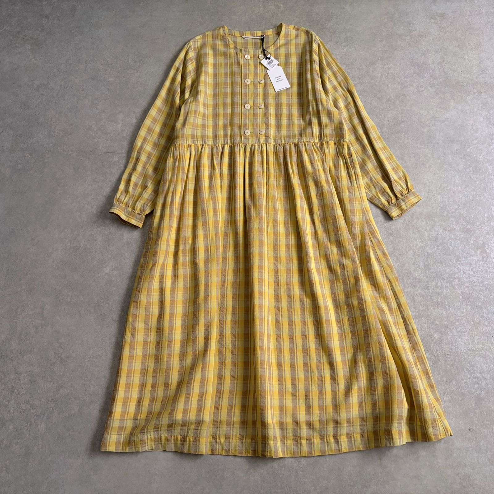 新品 定価5.3万 GRANDMA MAMA DAUGHTER オンブレチェック柄ワンピース グランマママドーター