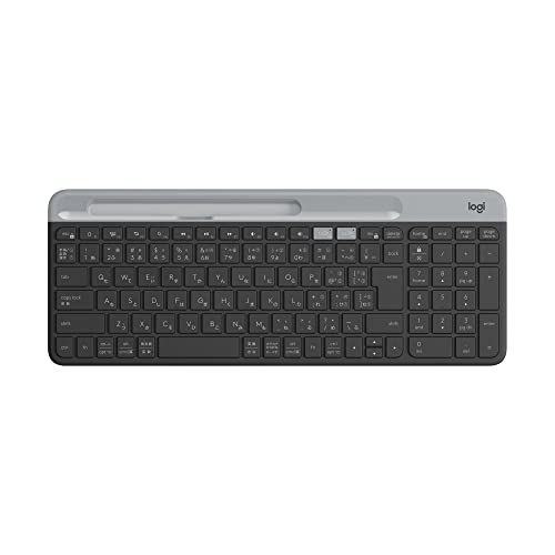 ロジクール 静音 Bluetooth ワイヤレスキーボード K580GR グラファイト 超薄型 小型 Unifying ワイヤレス キーボード 薄型 テンキー 無線 Windows Mac iPad iOS Android Chrome Su c9da1a26