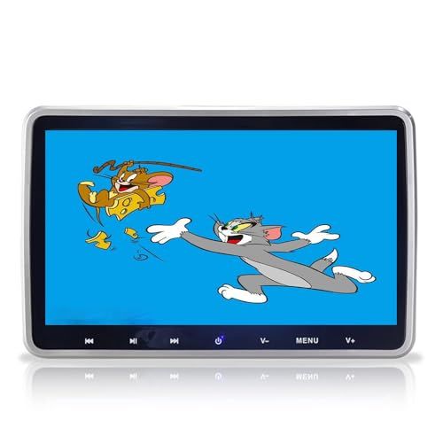 10.1ヘッドレストモニター DVDプレーヤー CPRM/HDMI対応 10.1インチ ポータブルDVDプレーヤー 1024*600 USB/SD/AV-IN/AV-OUT付き スピーカー内蔵 後部座席 軽薄設計 簡単取付 シガーアダプター付 c0771772