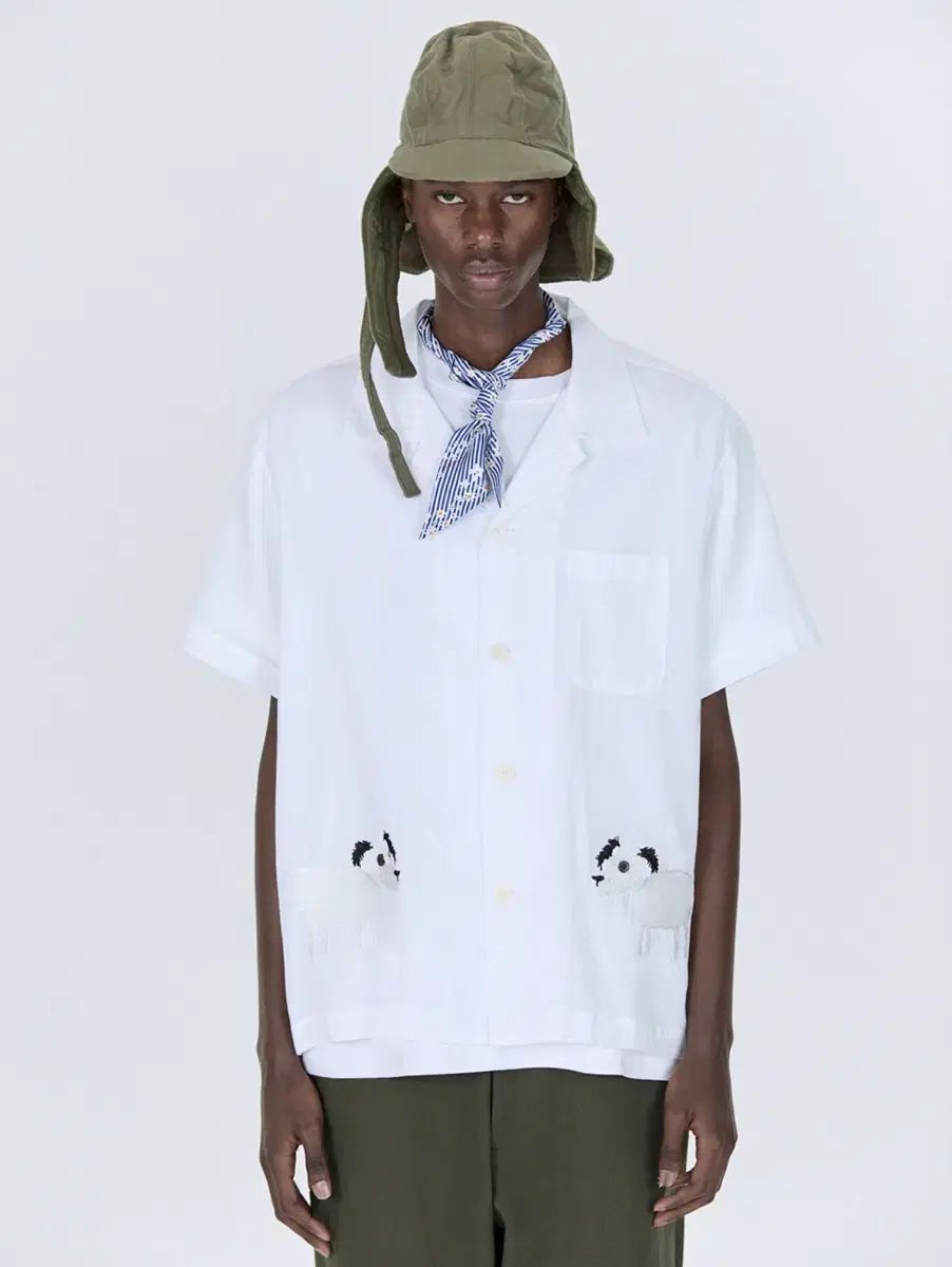STU ファー・プー embroiderシャツ 白 M