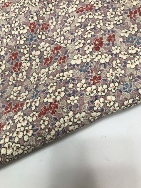 中古】Mサイズ 小紋 正絹 グレー地に草花模様 - メルカリ