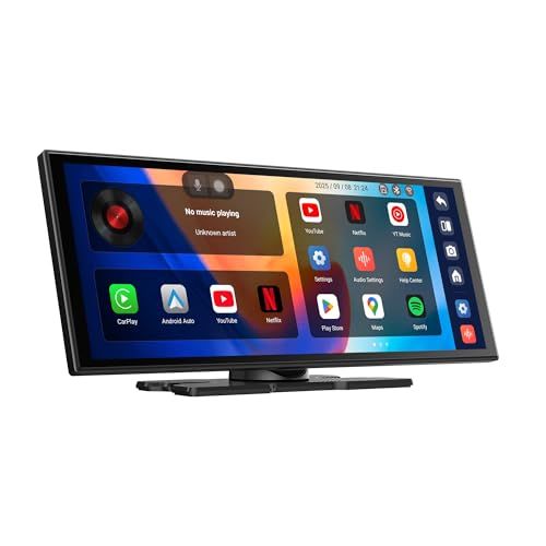【公式】オットキャスト ScreenAI ポータブルデイスプレイオーディオ Gemini 全言語対応 AI音声コントロール Android 15 大画面タッチパネル CarPlay非搭載車も対応 YouTubeやNetflixなど動画視聴可 cf7cc28d