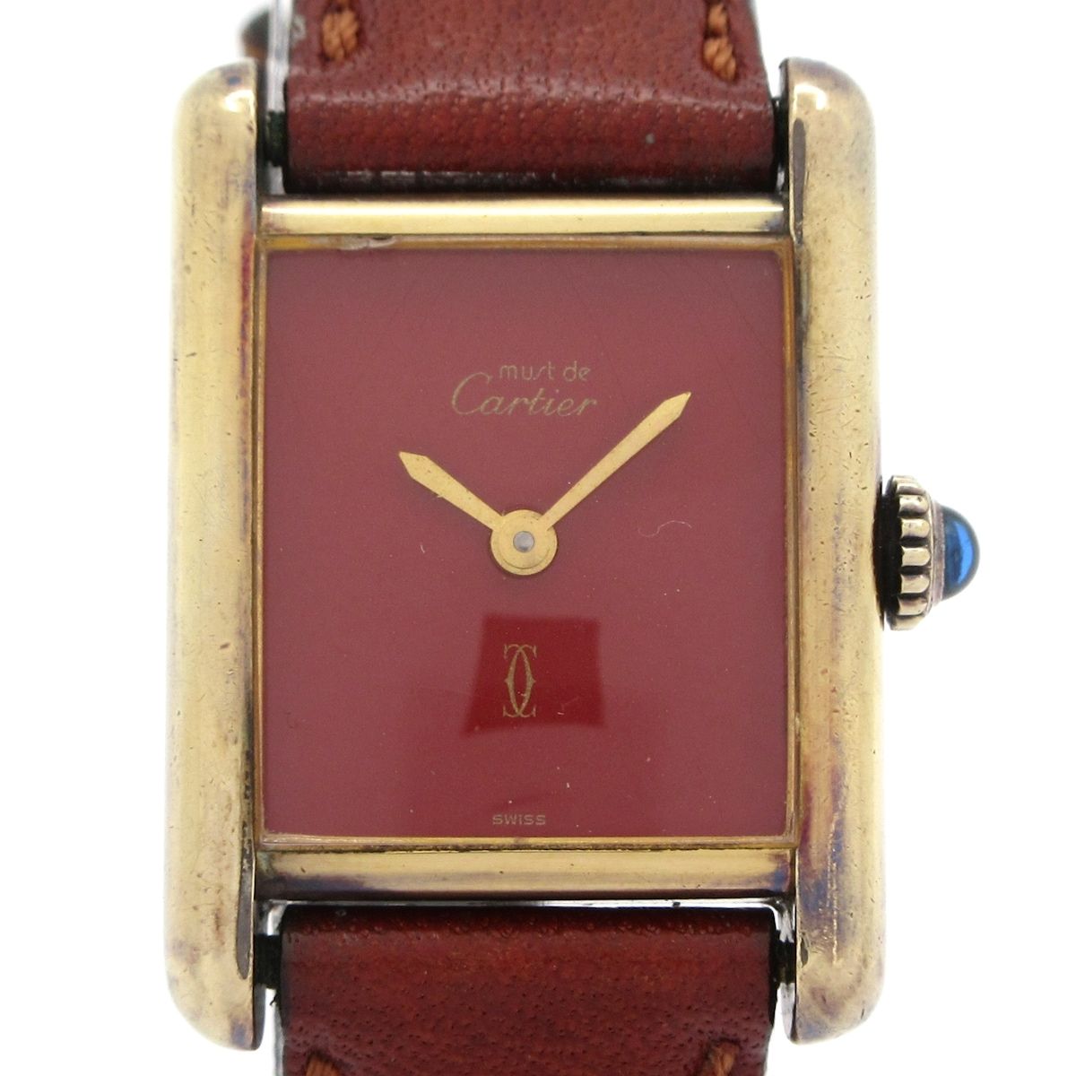 Cartier(カルティエ) 腕時計 マストタンク レディース 925/社外ベルト ボルドー