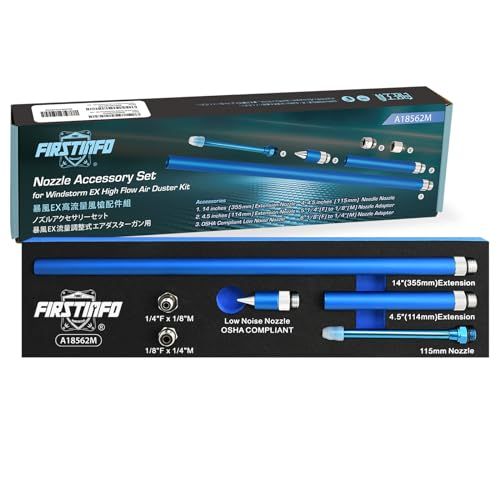 良匠 FIRSTINFO TOOLS ノズルセット エアダスターガン用 延長ノズル 消音ノズル ロングノズル 変換アダプター付き★m 0f18ade1