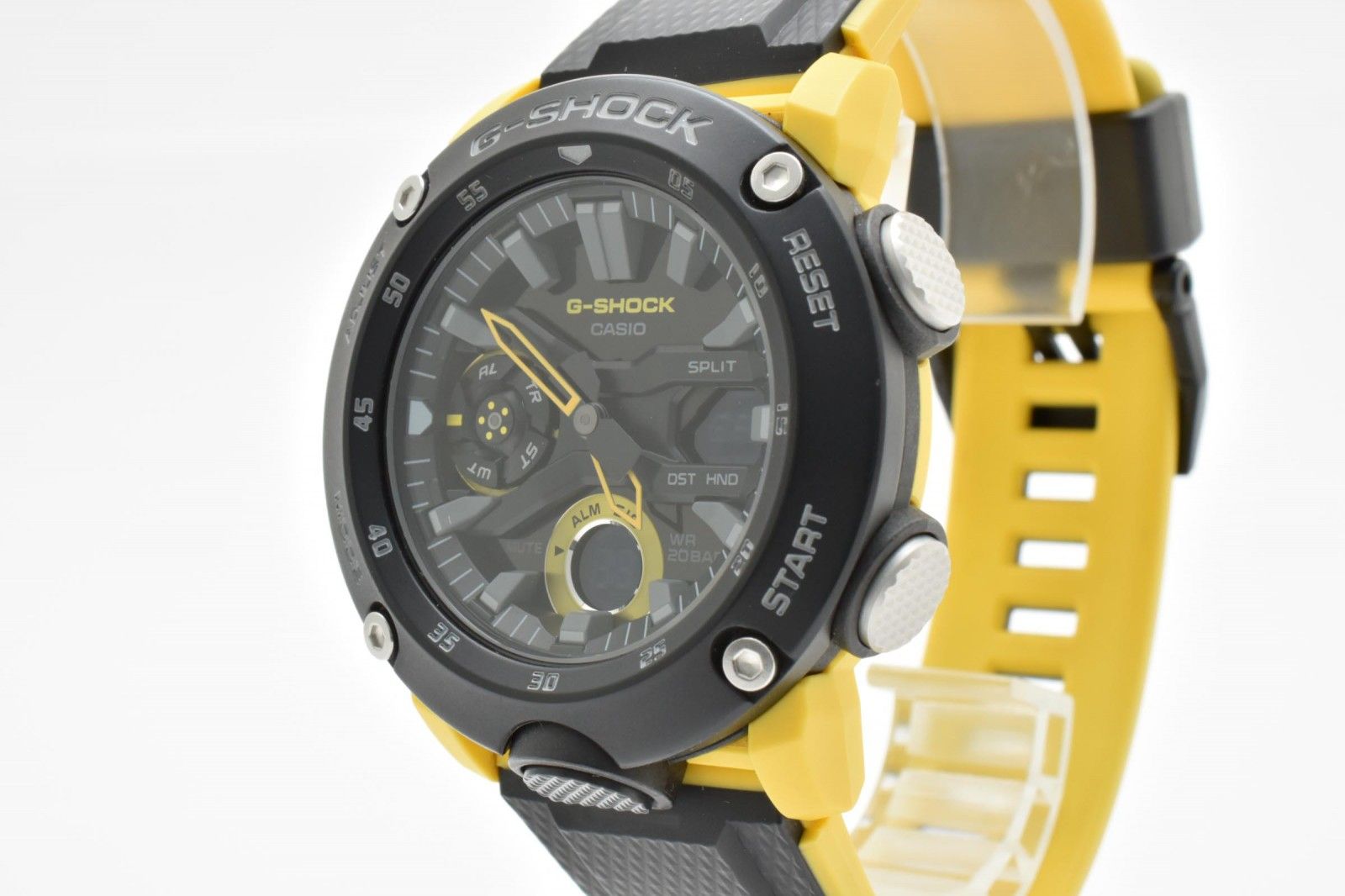 カシオ CASIO G-SHOCK GA-2000 メンズ 腕時計 アナデジ カーボンコア ブラック イエロー Gショック