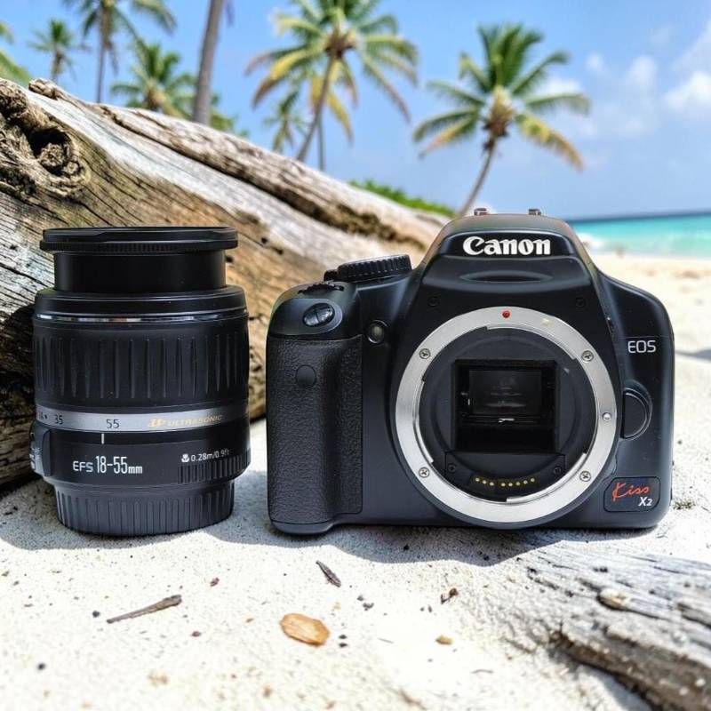 Canon EOS Kiss X2 EF-S18-55mm USM レンズセット SDカード付 スマホ