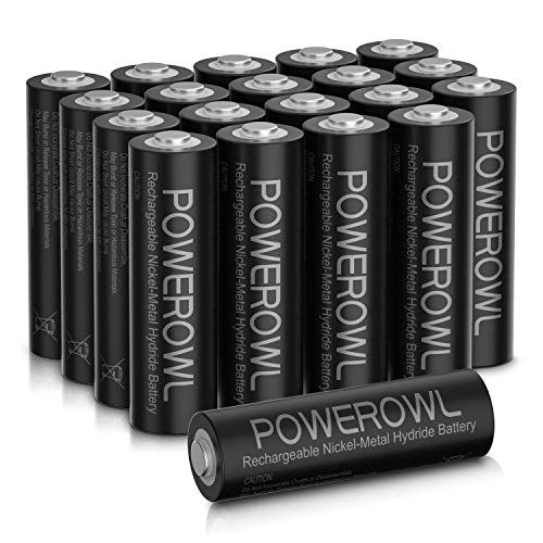 POWEROWL 単3形充電式電池、2800mAh 大容量電池 1.2V ニッケル水素20個パック(約1200回循環使用可能)(沖縄・離島の方発送不可）) 31b5a672