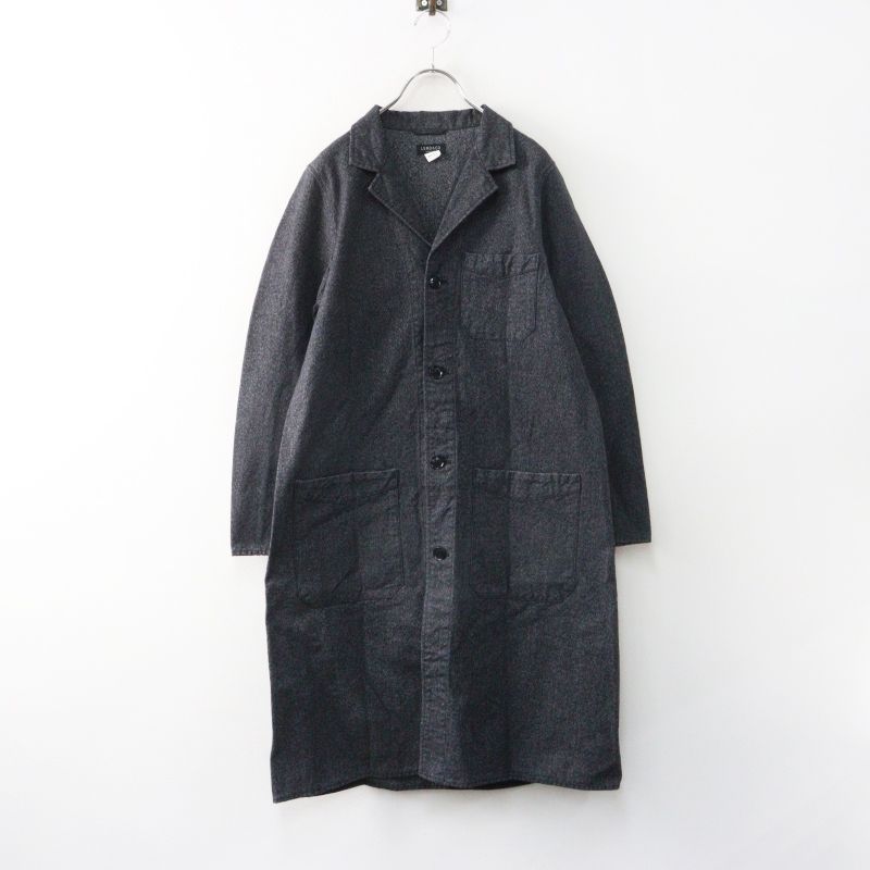 リノアンドコー LENO & Co コットン ブラックシャンブレー ショップコート 02 グレー系 ■アウター 羽織り ロング【2400014990133】